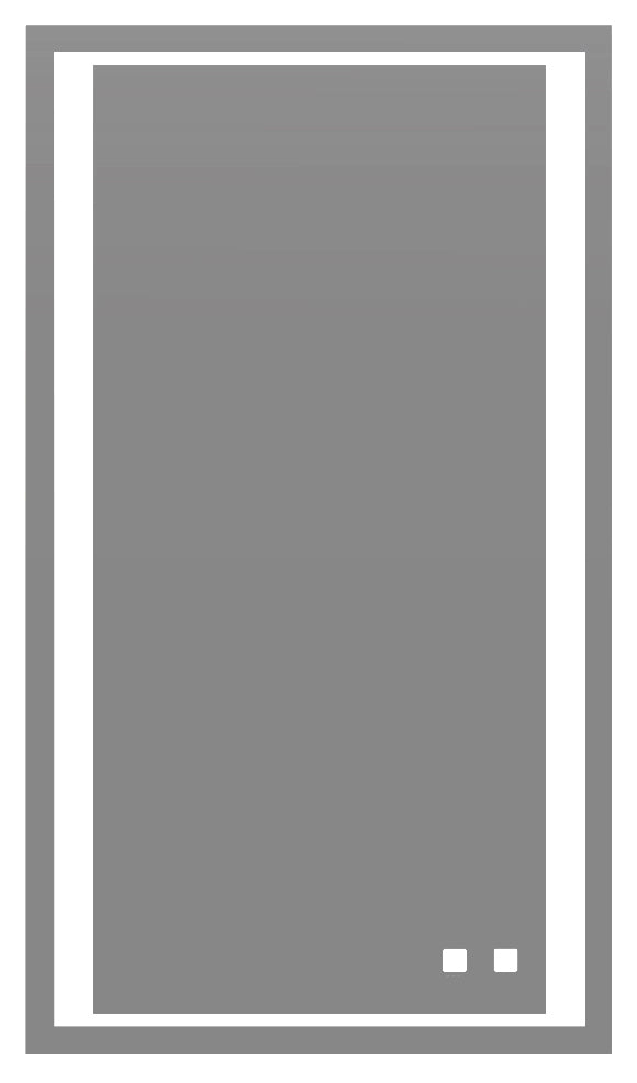 Sanctuary III Lighted Slique Mirror, 20" x 36" x 7/8", Rectangular, 2700/3000/4000K Temperature, Deffoger, Dimmable