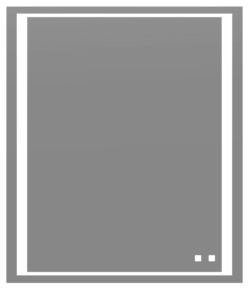 Sanctuary III Lighted Slique Mirror, 20" x 36" x 7/8", Rectangular, 2700/3000/4000K Temperature, Deffoger, Dimmable