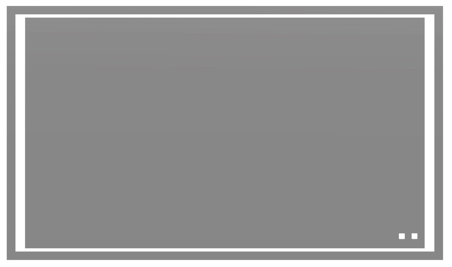 Sanctuary III Lighted Slique Mirror, 20" x 36" x 7/8", Rectangular, 2700/3000/4000K Temperature, Deffoger, Dimmable