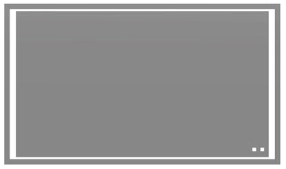Sanctuary III Lighted Slique Mirror, 20" x 36" x 7/8", Rectangular, 2700/3000/4000K Temperature, Deffoger, Dimmable