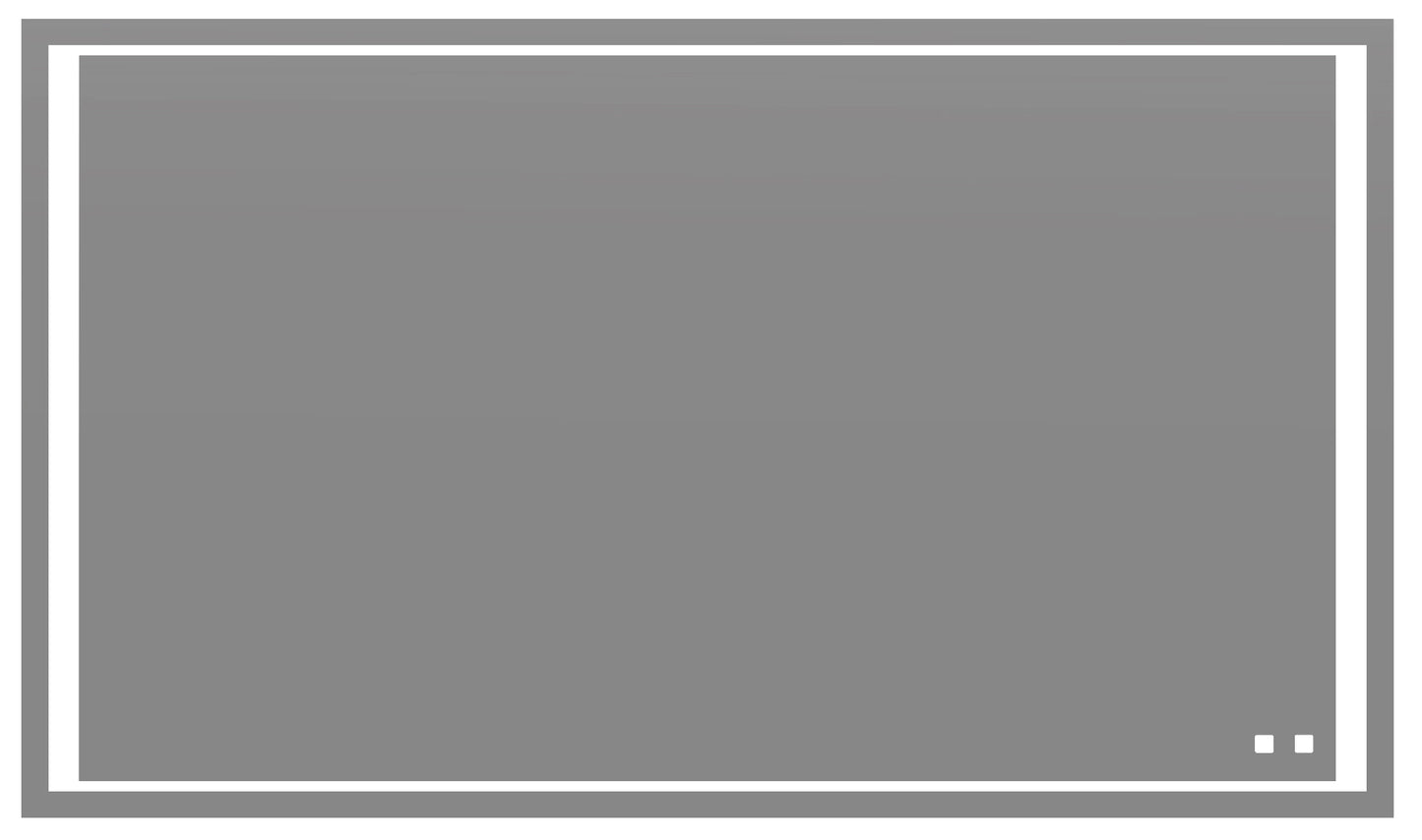 Sanctuary III Lighted Slique Mirror, 20" x 36" x 7/8", Rectangular, 2700/3000/4000K Temperature, Deffoger, Dimmable
