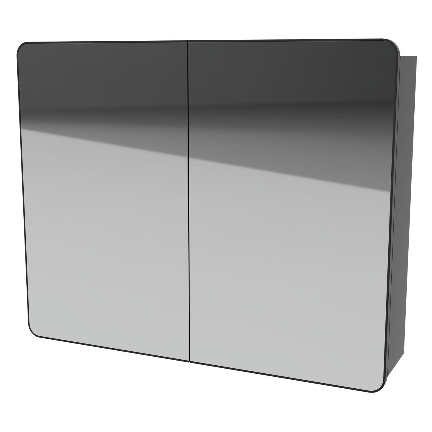 Sydney Wall Mount Mirror Cabinet 36 Inch Black Satin