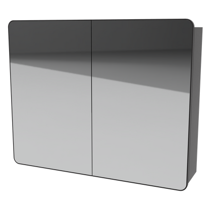 Sydney Wall Mount Mirror Cabinet 36 Inch Black Satin