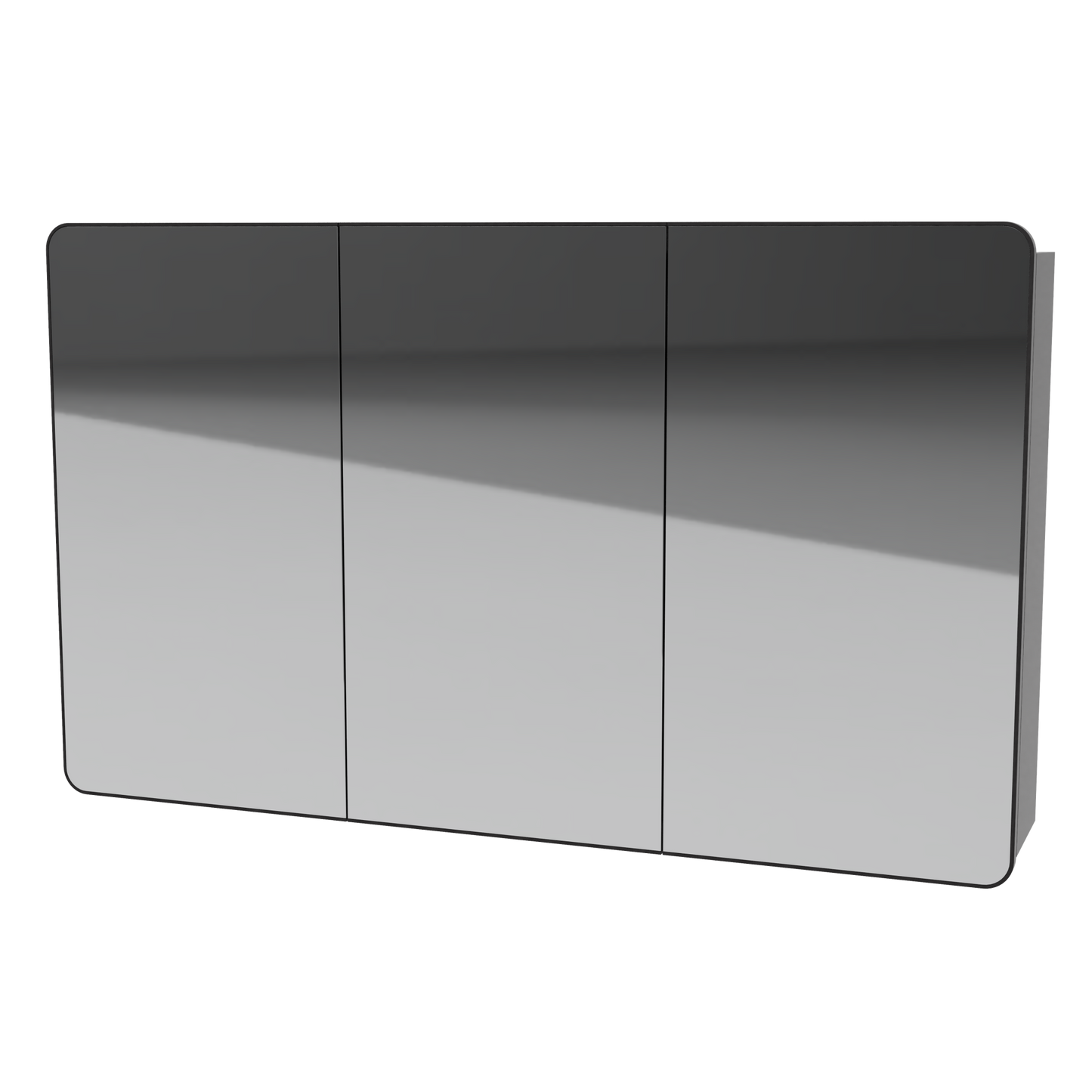 Sydney Wall Mount Mirror Cabinet 48 Inch Black Satin