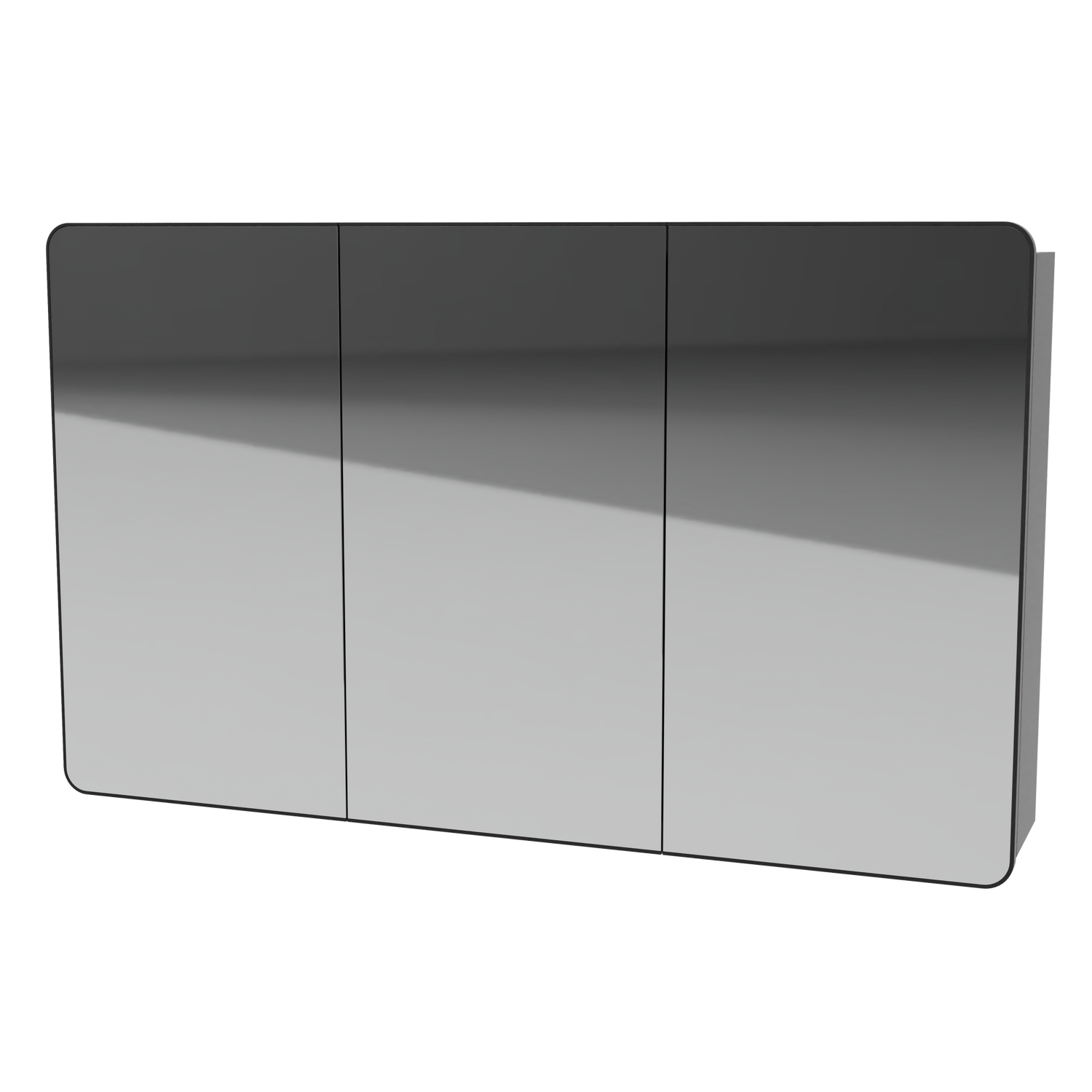 Sydney Wall Mount Mirror Cabinet 48 Inch Black Satin