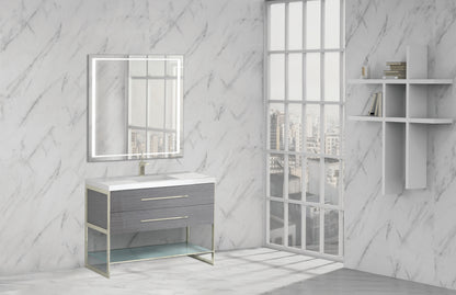 Madeli Silhouette 48C" Free Standing Vanity Ash Grey