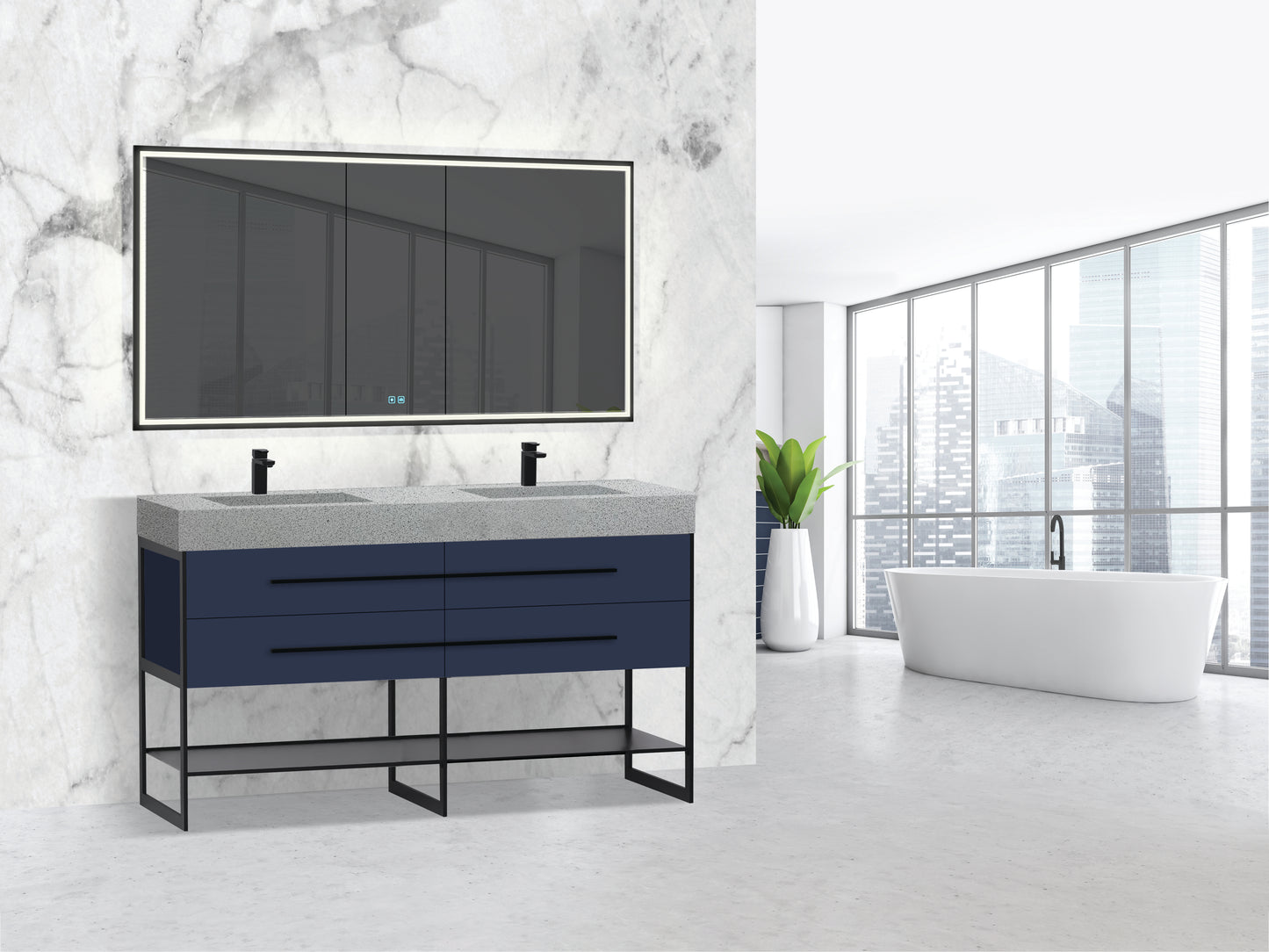 Silhouette 60D" Free standing Cabinet
