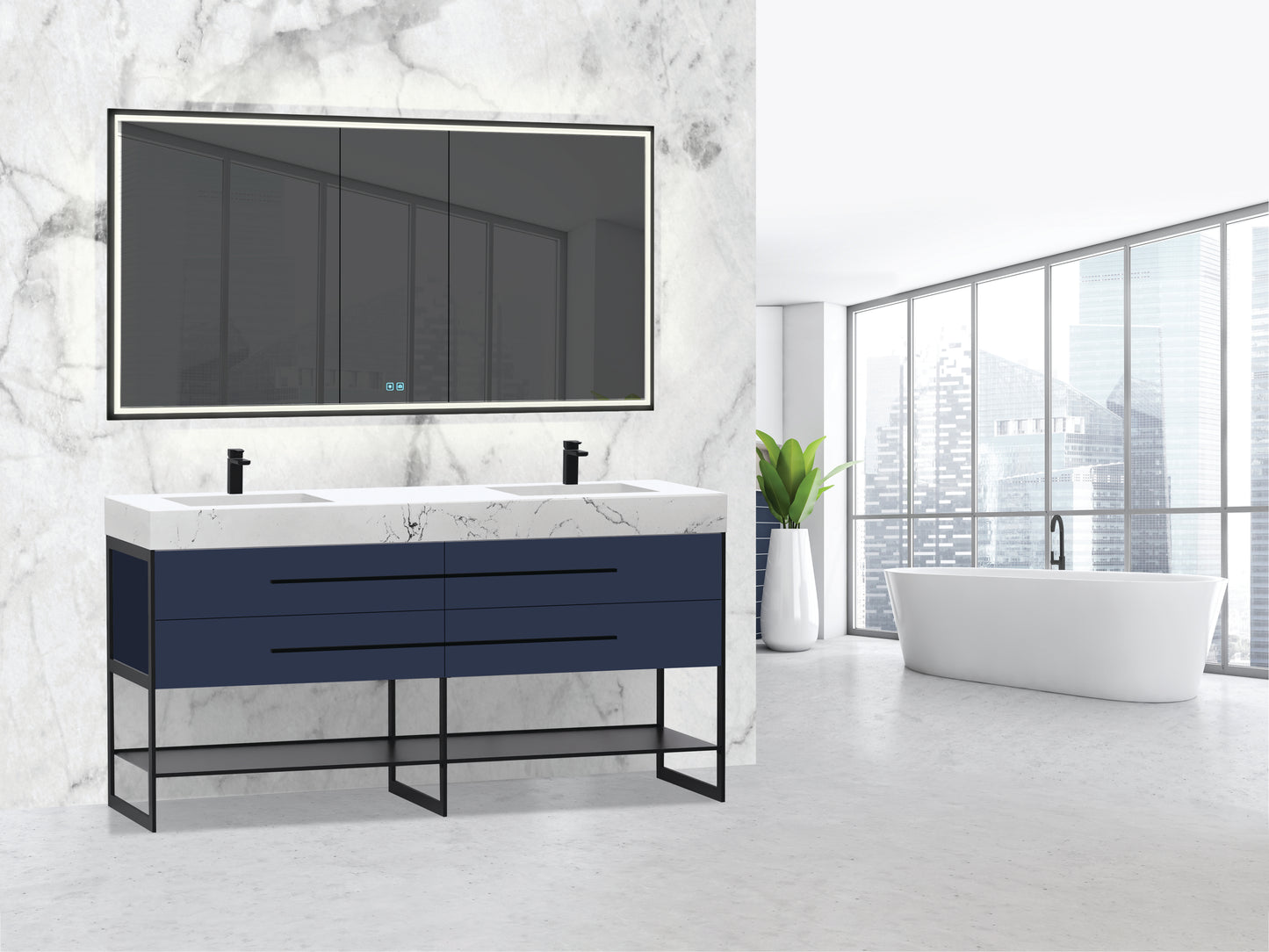 Silhouette 72" Free standing Cabinet