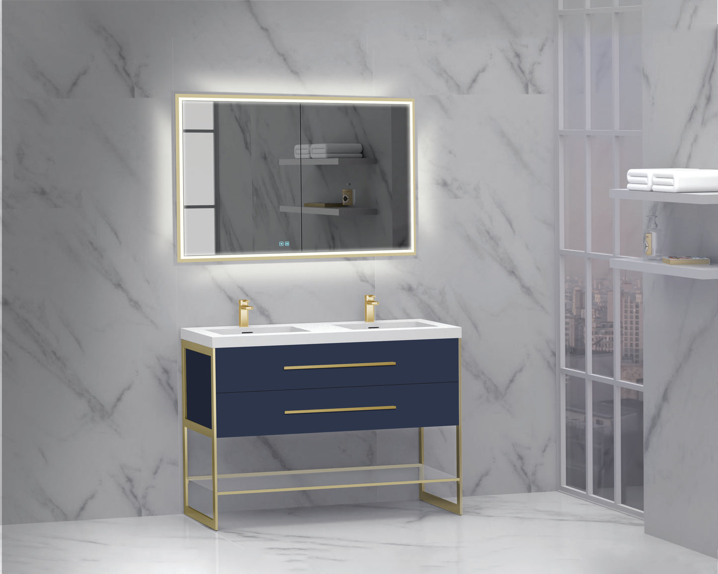 Silhouette 48D" Free standing Cabinet