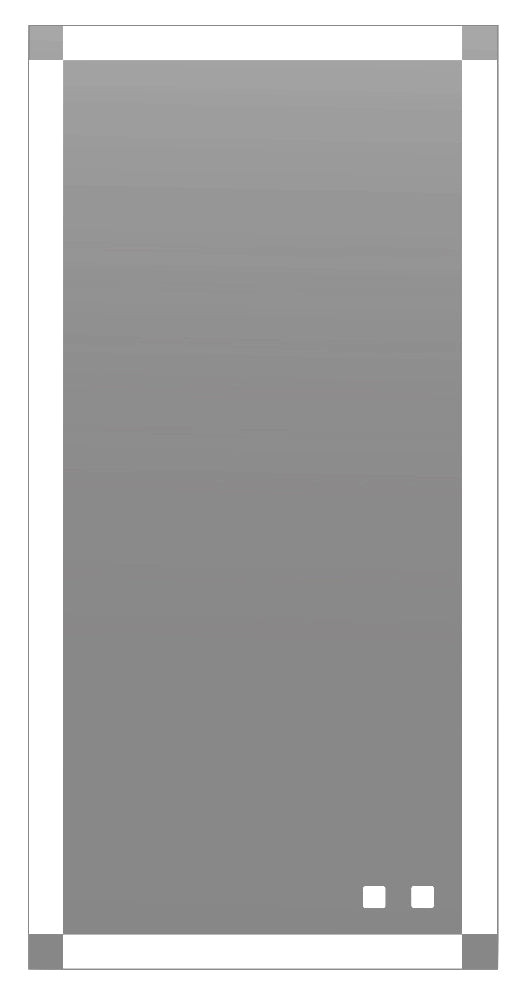 Tranquiliity II Lighted Slique Mirror, 20" x 36" x 7/8", Rectangular, 2700/3000/4000K Temperature, Deffoger, Dimmable