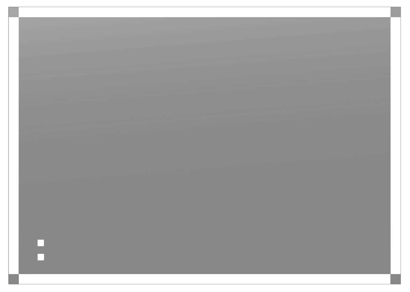 Tranquiliity II Lighted Slique Mirror, 20" x 36" x 7/8", Rectangular, 2700/3000/4000K Temperature, Deffoger, Dimmable