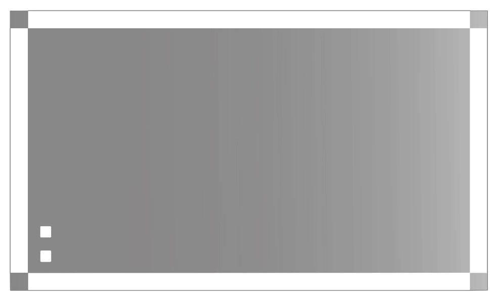 Tranquiliity II Lighted Slique Mirror, 20" x 36" x 7/8", Rectangular, 2700/3000/4000K Temperature, Deffoger, Dimmable