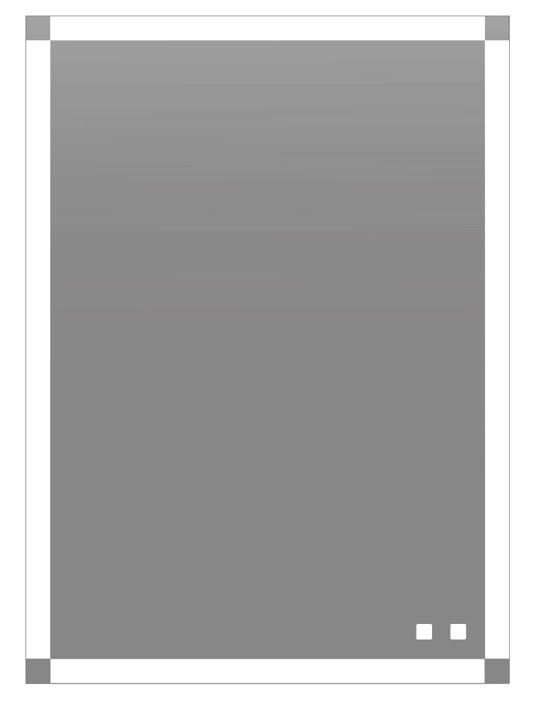 Tranquiliity II Lighted Slique Mirror, 20" x 36" x 7/8", Rectangular, 2700/3000/4000K Temperature, Deffoger, Dimmable
