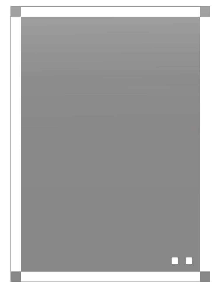 Tranquiliity II Lighted Slique Mirror, 20" x 36" x 7/8", Rectangular, 2700/3000/4000K Temperature, Deffoger, Dimmable