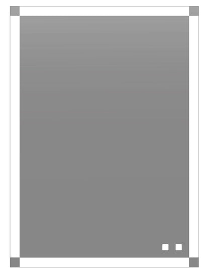 Tranquiliity II Lighted Slique Mirror, 20" x 36" x 7/8", Rectangular, 2700/3000/4000K Temperature, Deffoger, Dimmable