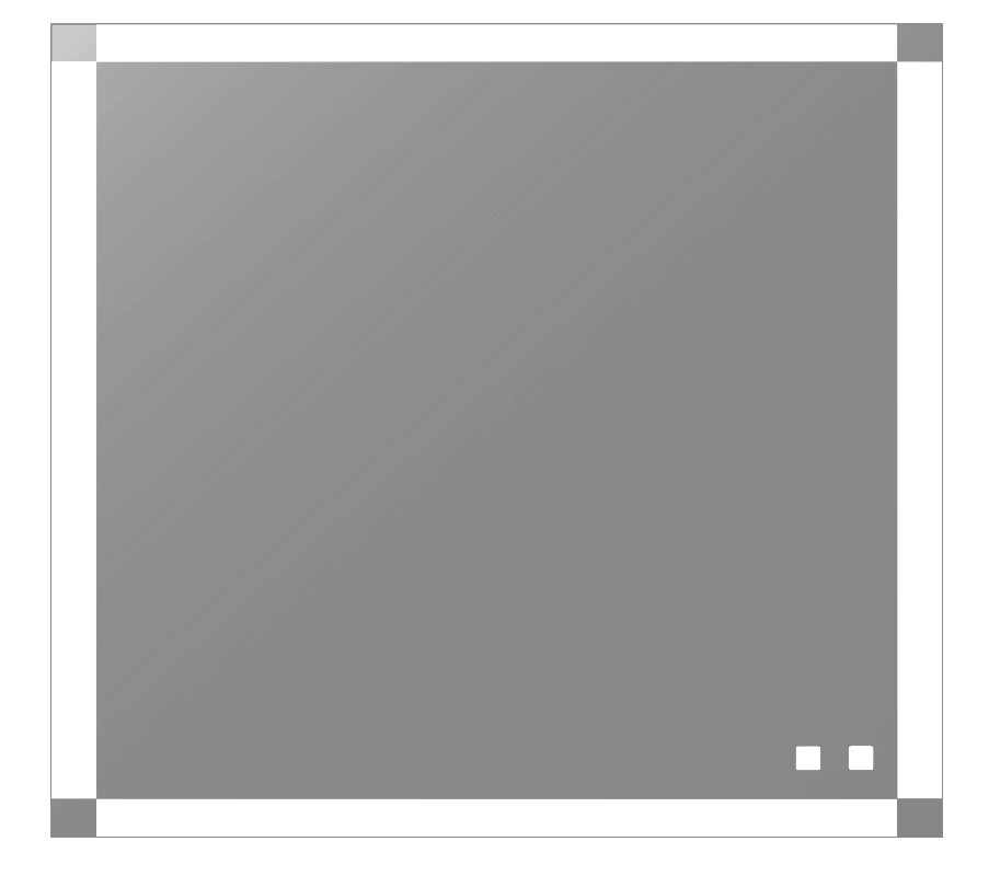Tranquiliity II Lighted Slique Mirror, 20" x 36" x 7/8", Rectangular, 2700/3000/4000K Temperature, Deffoger, Dimmable