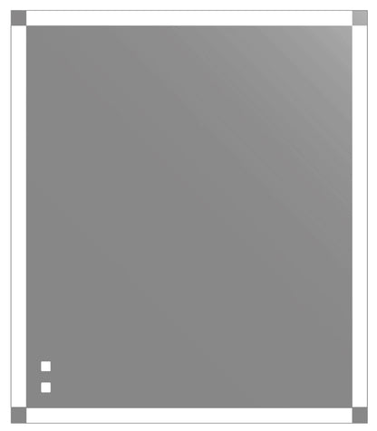 Tranquiliity II Lighted Slique Mirror, 20" x 36" x 7/8", Rectangular, 2700/3000/4000K Temperature, Deffoger, Dimmable