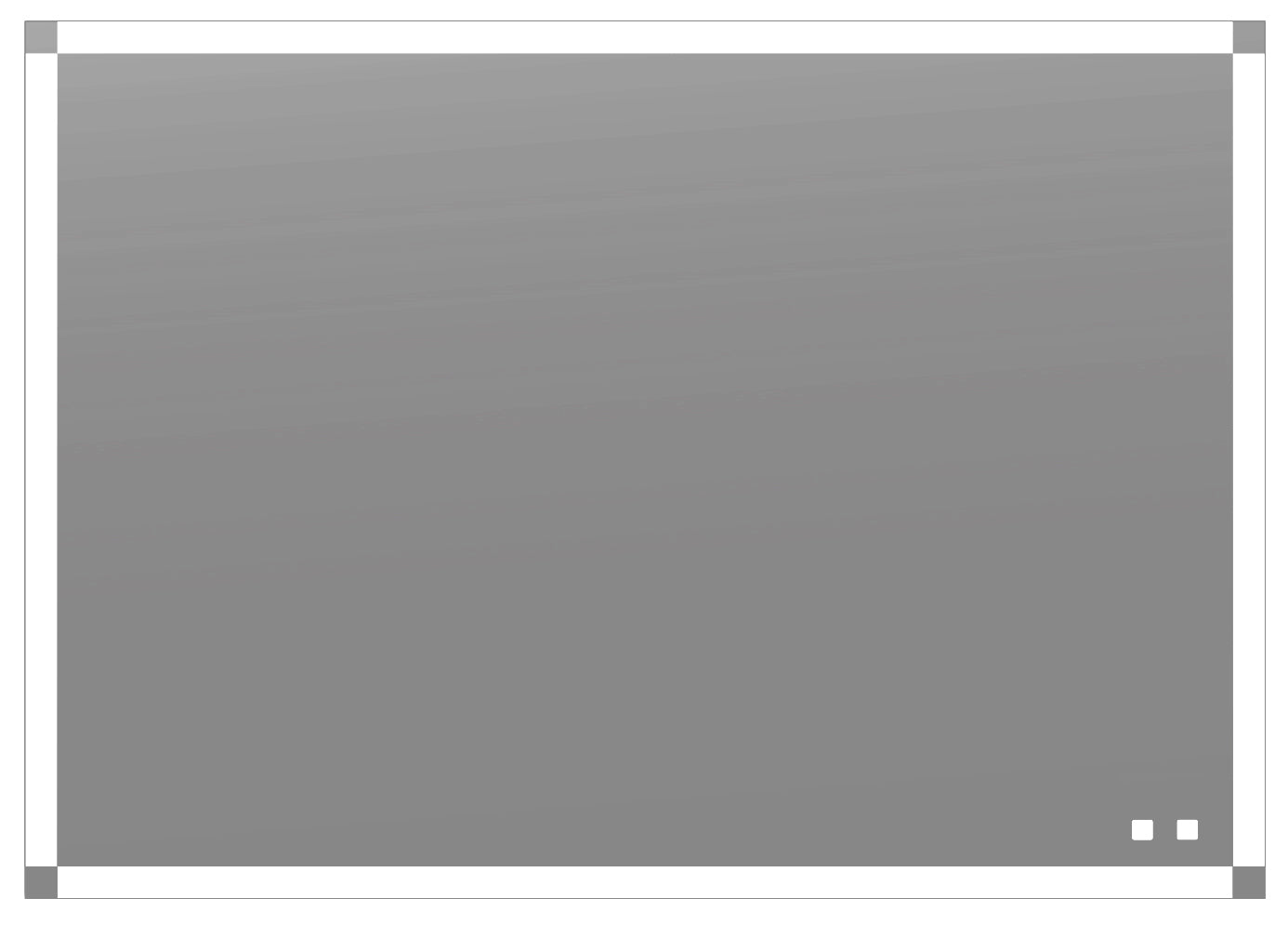 Tranquiliity II Lighted Slique Mirror, 20" x 36" x 7/8", Rectangular, 2700/3000/4000K Temperature, Deffoger, Dimmable