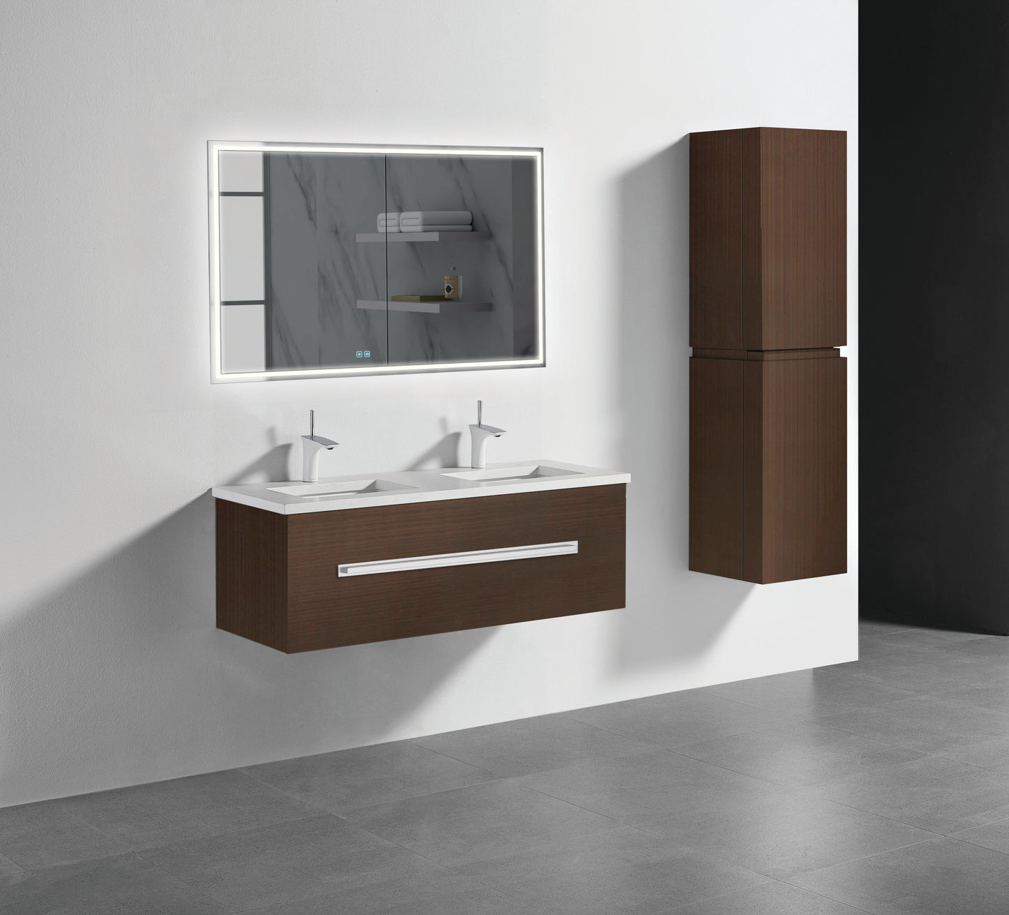 Vogue 48D" Wall Hung Vanity Cabinet