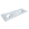 Custom image for Dark Gray with Brushed Chrome Trim / White Carrara Marble, Oval Sink / No Mirror