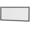 Custom image for Dark Gray with Brushed Chrome Trim / White Carrara Marble, Oval Sink / 70