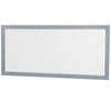 Custom image for Gray with Brushed Chrome Trim / White Carrara Marble, Oval Sink / 70