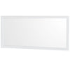 Custom image for White with Brushed Chrome Trim / White Carrara Marble, Rectangular Sink / 70