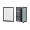 Custom image for Dark Gray with Brushed Chrome Trim / Giotto Quartz, Rectangular Sink / Medicine Cabinet