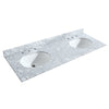 Custom image for Dark Gray with Polished Chrome Trim / White Carrara Marble, Oval Sink / 24
