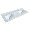 Custom image for Dark Gray with Matte Black Trim / White Carrara Marble, Rectangular Sink / 58