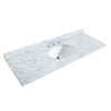 Custom image for Dark Gray with Matte Black Trim / White Carrara Marble, Oval Sink / Medicine Cabinet