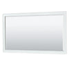 Custom image for White with Brushed Gold Trim / Carrara Cultured Marble, Rectangular Sink / 58