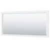 Custom image for White with Brushed Gold Trim / White Quartz, Rectangular Sink / 70