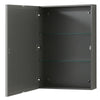 Custom image for Dark Gray with Polished Chrome Trim / White Carrara Marble, Oval Sink / Medicine Cabinet