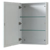 Custom image for White with Polished Chrome Trim / White Carrara Marble, Rectangular Sink / Medicine Cabinet