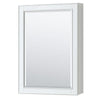 Custom image for White with Polished Chrome Trim / White Cultured Marble, Rectangular Sink / Medicine Cabinets