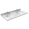 Custom image for White with Polished Chrome Trim / White Carrara Marble / No Mirror