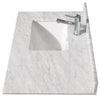 Custom image for Dark Gray with Polished Chrome Trim / White Carrara Marble / 24