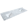 Custom image for Dark Espresso with Matte Black Trim / White Carrara Marble / 24