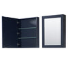 Custom image for Dark Blue with Matte Black Trim / White Cultured Marble / Medicine Cabinets