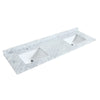 Custom image for White with Brushed Nickel Trim / White Carrara Marble / No Mirror