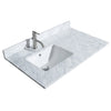 Custom image for Natural Oak with Brushed Nickel Trim / White Carrara Marble / No Mirror