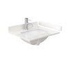 Custom image for Dark Walnut with Brushed Nickel Trim / White Quartz / No Mirror