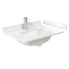 Custom image for White Quartz / 30 in / 30 inch Single Center Sink