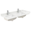 Custom image for Giotto Quartz / 48 in / 48 inch  Double Center Sink