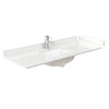 Custom image for White Quartz / 54 in / 54 inch Single Center Sink
