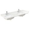 Custom image for White Quartz / 60 in / 60 inch  Double Center Sink