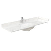 Custom image for White Quartz / 60 in / 60 inch Single Center Sink