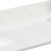 Custom image for White Quartz / 66 in / 66 inch  Double Center Sink