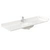 Custom image for White Quartz / 66 in / 66 inch Single Center Sink